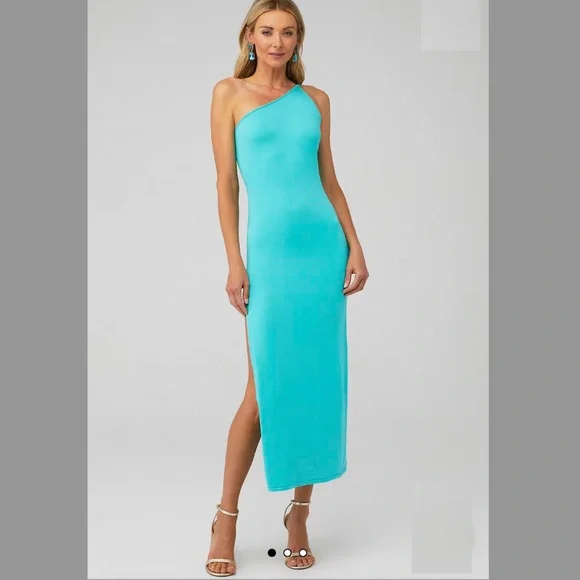 Karina Grimaldi - DOMENICA MIDI DRESS - one shoulder - SIZE SMALL